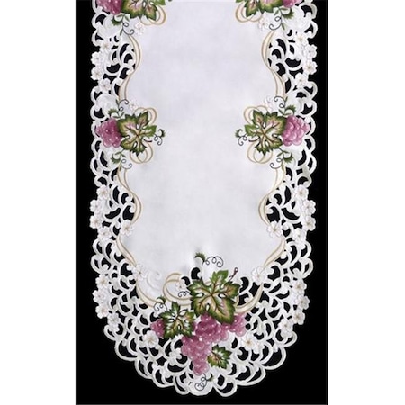 Sinobrite Sinobrite H7696 Grape Oval Runner; 16 x 36 in. H7696(16x36)